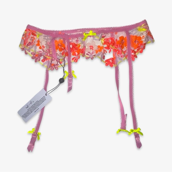 Summertide Neon Multi Garter Belt | For Love & Lemons Victoria’s Secret NWT - Picture 2 of 3